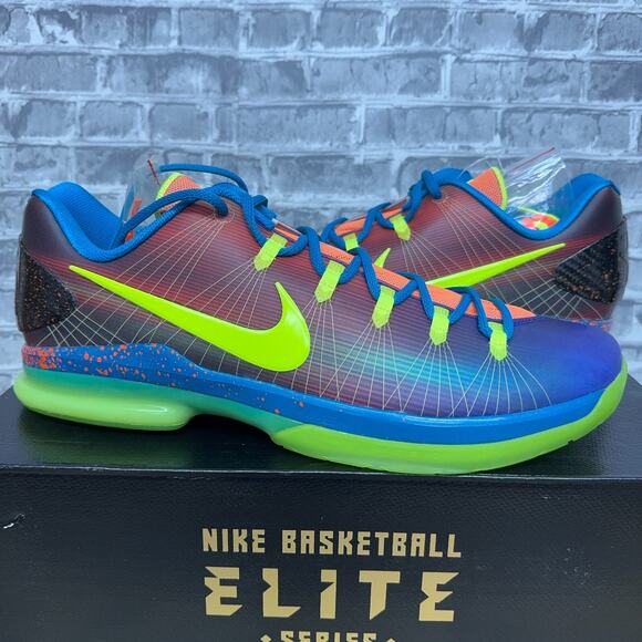 Nike KD V 5 Elite EYBL Multicolor Basketball Shoes 585386-900 Mens Size 15 Rare main image 6